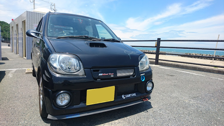 Keiワークスのドライブ・海岸線で一息・山を走り込み(笑)・エムズガレージ・レッドメモリーに関するカスタム事例の投稿画像3枚目