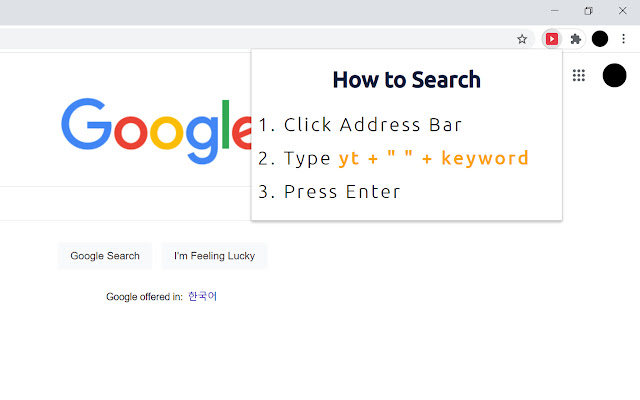 Quick Youtube Search chrome extension