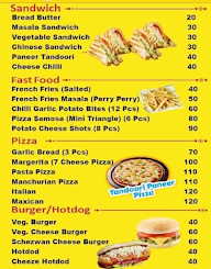 Raj Sandwich menu 2