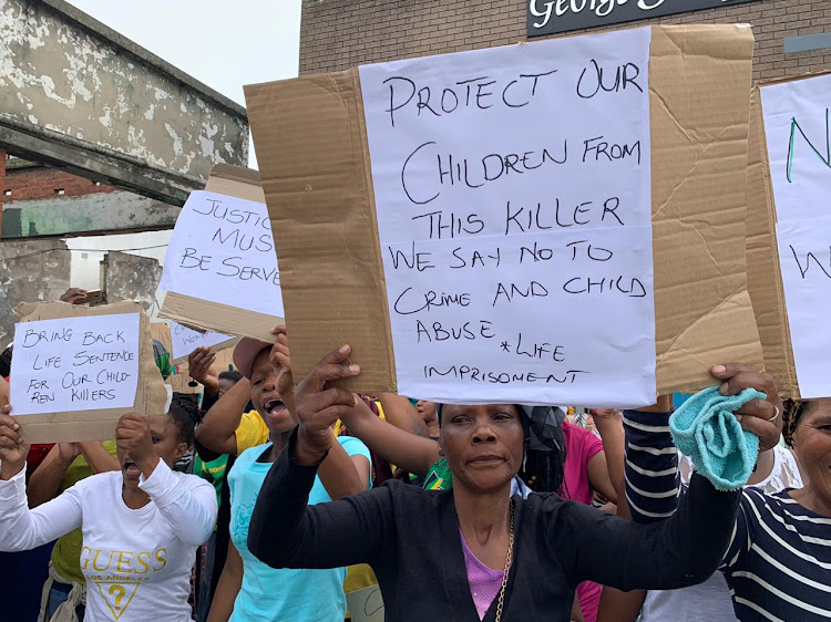 The ANC Women’s League protested outside the Verulam Magistrate's court on Monday, where a man accused of killing a 1-year-old child was due to appear.