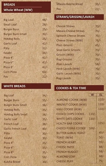 La Braco menu 