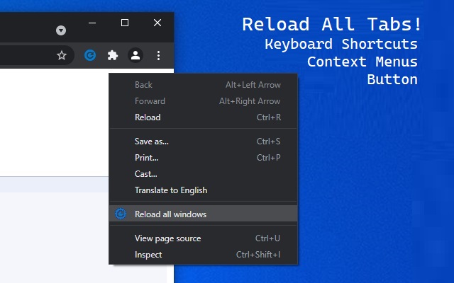 Reload All Tabs chrome extension