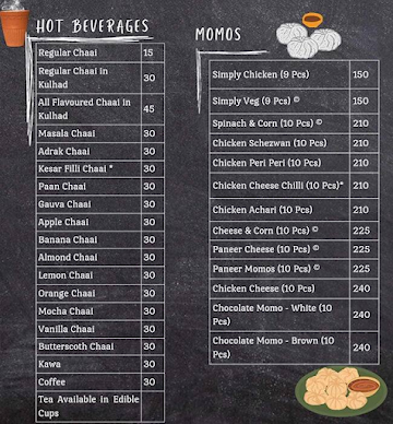 Chaai Seth menu 