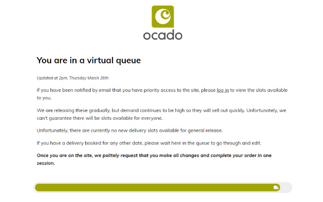 Ocado Queue Alert chrome extension