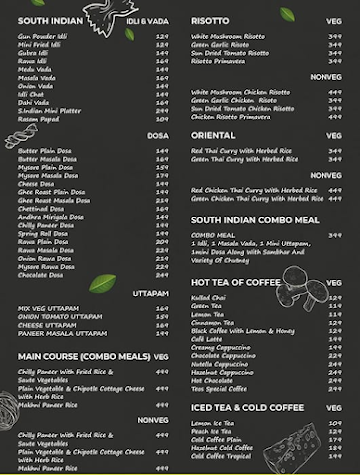 Teos Cafe menu 