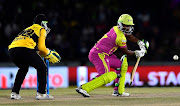 Mangaliso Mosehle of Paarl Rocks during the Mzansi Super League match between Paarl Rocks and Jozi Stars at Eurolux Boland Park on November 22, 2019 in Paarl, South Africa.