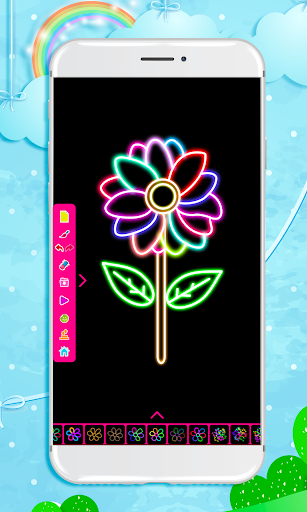 Doodle Glow Draw Neon Art and Add Cute Stickers