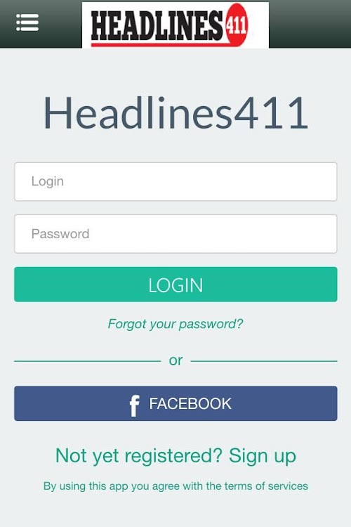 Android application Headlines411 screenshort