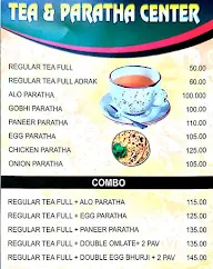 Tea & Paratha Center menu 1