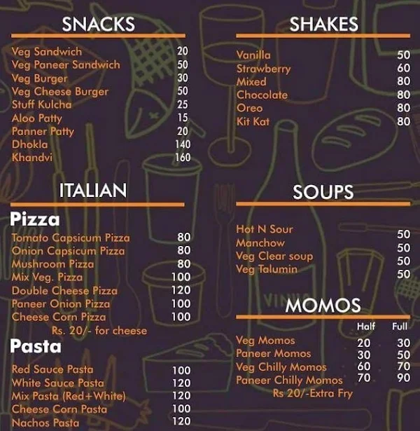 Shreeeji Confectionery & Bakers menu 