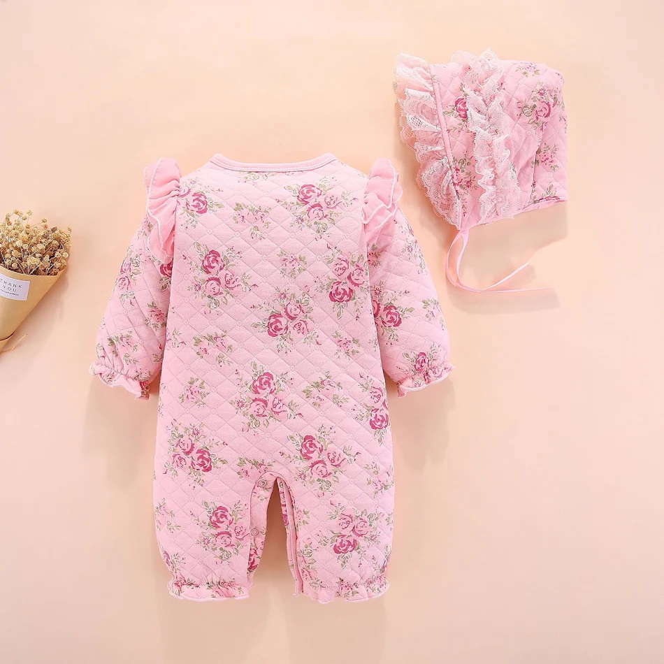 Baby's Nieuwe Air Katoenen Gewatteerde Prinses Jumpsuit Volle Maan Baby Klimpak Zacht en Comfortabel voor Kleine Ontdekkers
