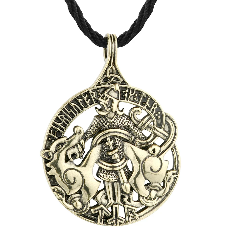 Mode Gepersonaliseerd Ornament Krijger Soldaat Hanger Slavische Ketting Uniek Cadeau Sieraad Stijlvol voor Hem of Haar