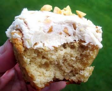 ~  Moist Peanut Butter Cupcakes ~ Delish!