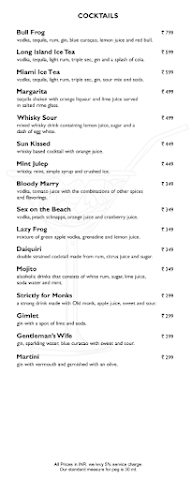 Gallop Bar menu 6