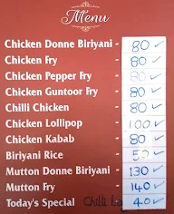 Aramane Donne Biryani menu 1