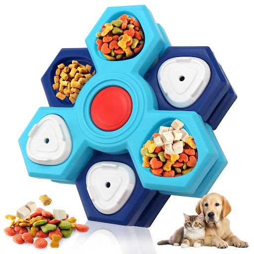 Title 7, 4 Layer Slow Feeder Puzzle Dog Bowl, Assemble S...