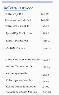 Kolkata Express menu 3