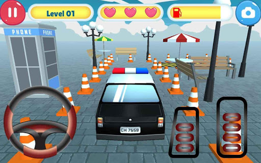 Police Crazy Parking Rush Toon City Parking Games