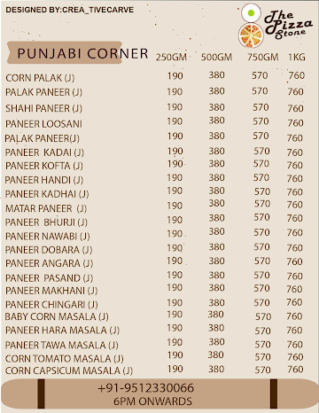 8 The Pizza Stone menu 