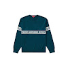 supreme logo stripe knit top dark teal