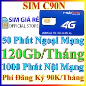 Sim 4G Mobifone C90N Gói 4Gb/Ngày - 120Gb/Tháng 4G Tốc Độ Cao + Tặng 50 Phút Gọi Ngoại Mạng - Sim C90N 07 0Đ