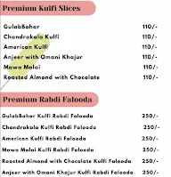 Delhi Falooda Co. menu 1