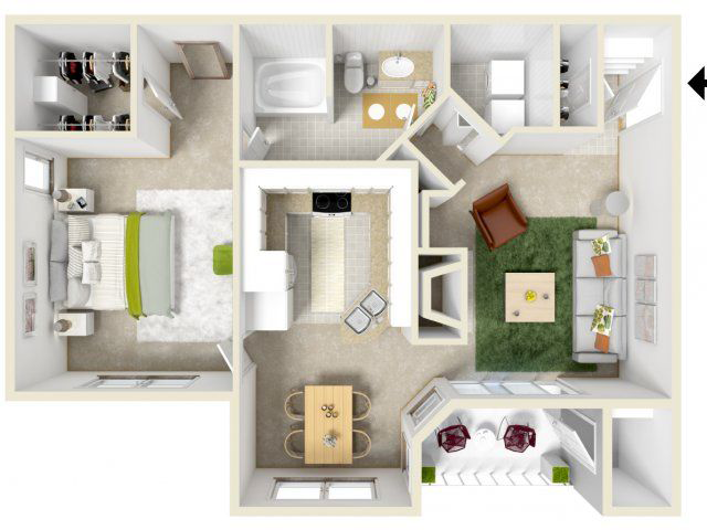 Rendered A3 Floorplan Diagram