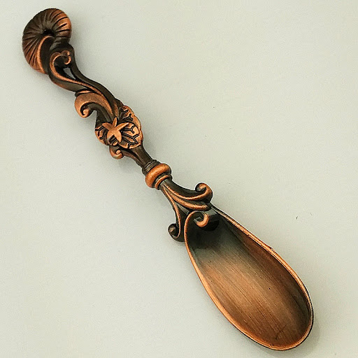 Title 4, Conch Carp Shell Vintage Coffee Spoon, enjoy co...