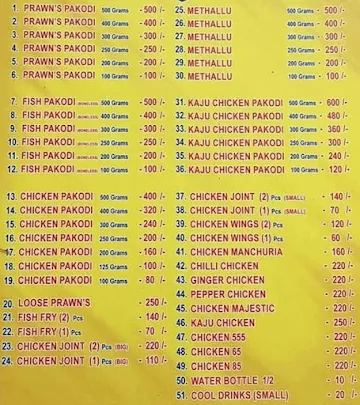 Bismillah A1 Chicken & Shrimp Pakodi menu 