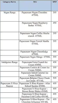 Papacream menu 2