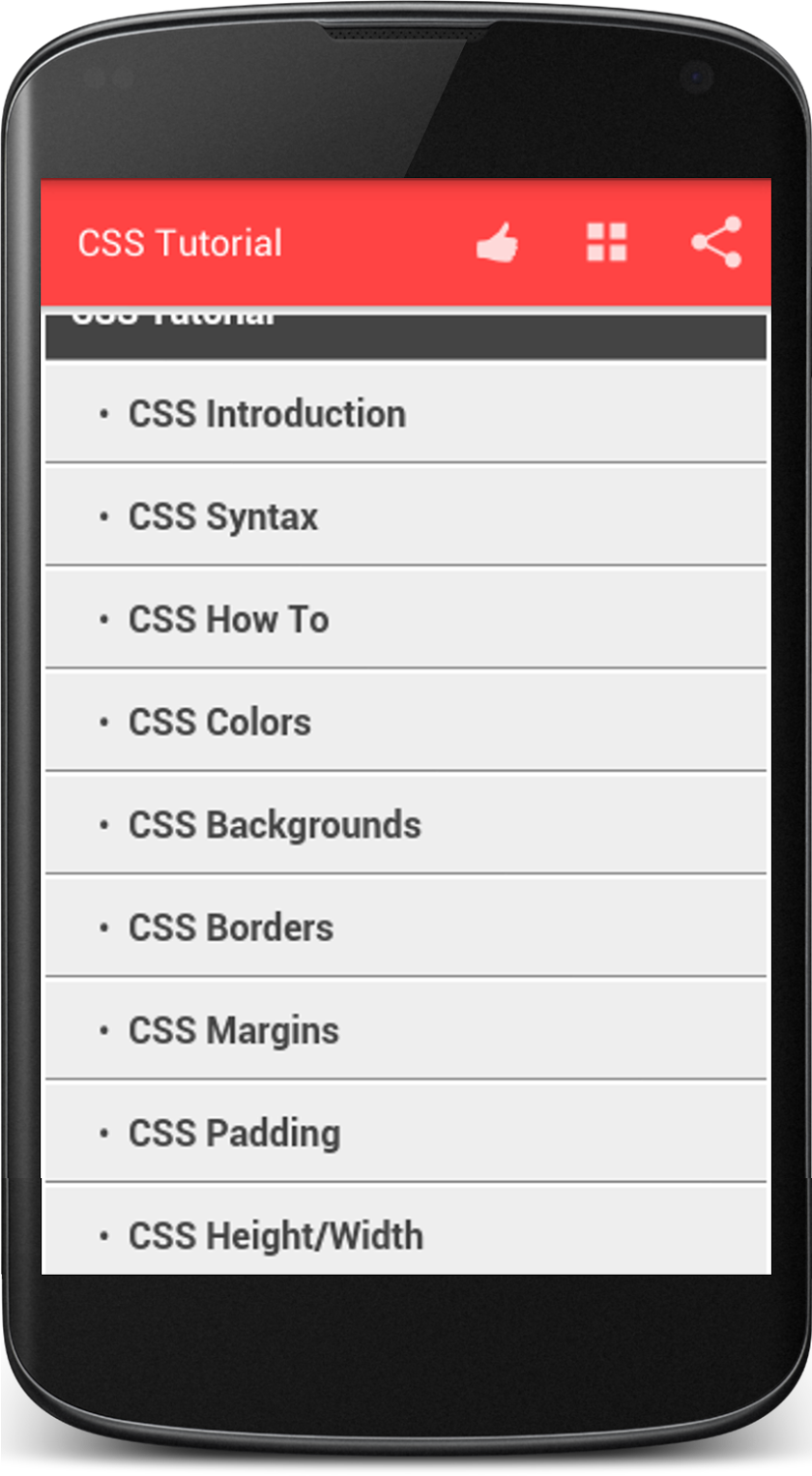 CSS Tutorial &amp; Reference Screen 1