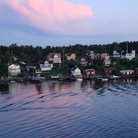 fiordo svedese all'alba di 