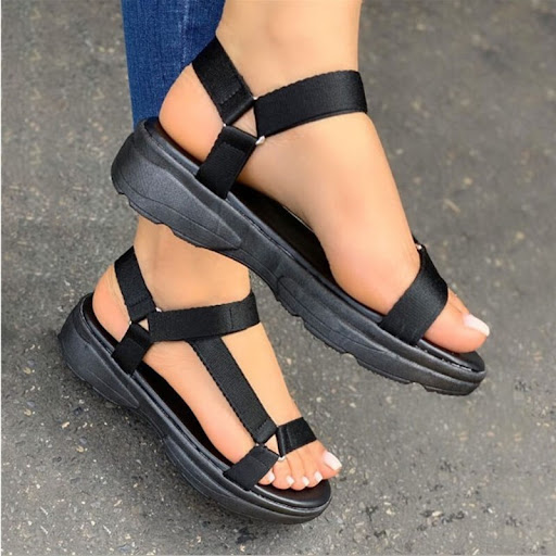 Title 6, Velcro flat bottomed womens sandals, offering ...
