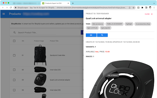 ShopScraper - Spy Tool & Scraper for Shopify