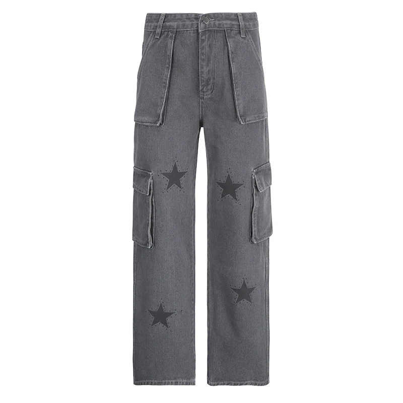 Calças jeans escuras retrô femininas Spicy Street, estilo vintage, caimento perfeito, ideais para looks casuais e elegantes, conforto e durabilidade.