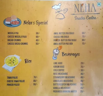 Neha Snacks menu 