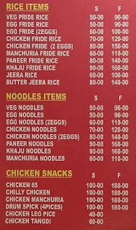 Sudheer Fast Foods menu 1