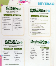 Dr Bubbles menu 1