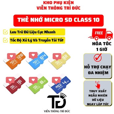Thẻ Nhớ Micro Sd Ho.co/ Lanex Class 10 - Tốc Độ 90Mb /Giây - 4Gb/8Gb/16Gb/32Gb/64Gb/128Gb Phù Hợp Gắn Camera, Điện Thoại