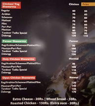 Tandoor Tadka Shawarma menu 1