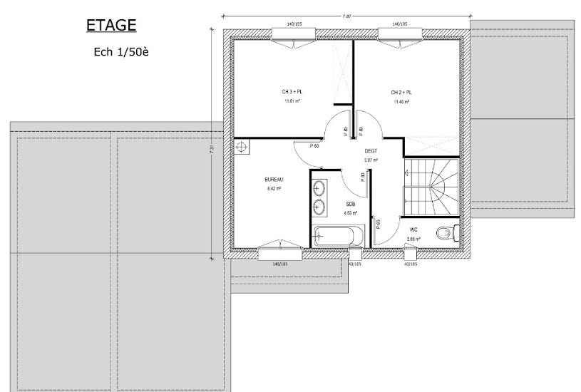  Vente Terrain + Maison - Terrain : 750m² - Maison : 110m² à La Ferrière (85280) 