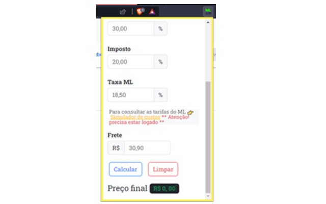 Calculadora de Preço Mercado Livre Preview image 1