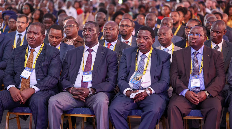 Leaders during the ID for Africa Conference in Nairobi on May 24, 2023.