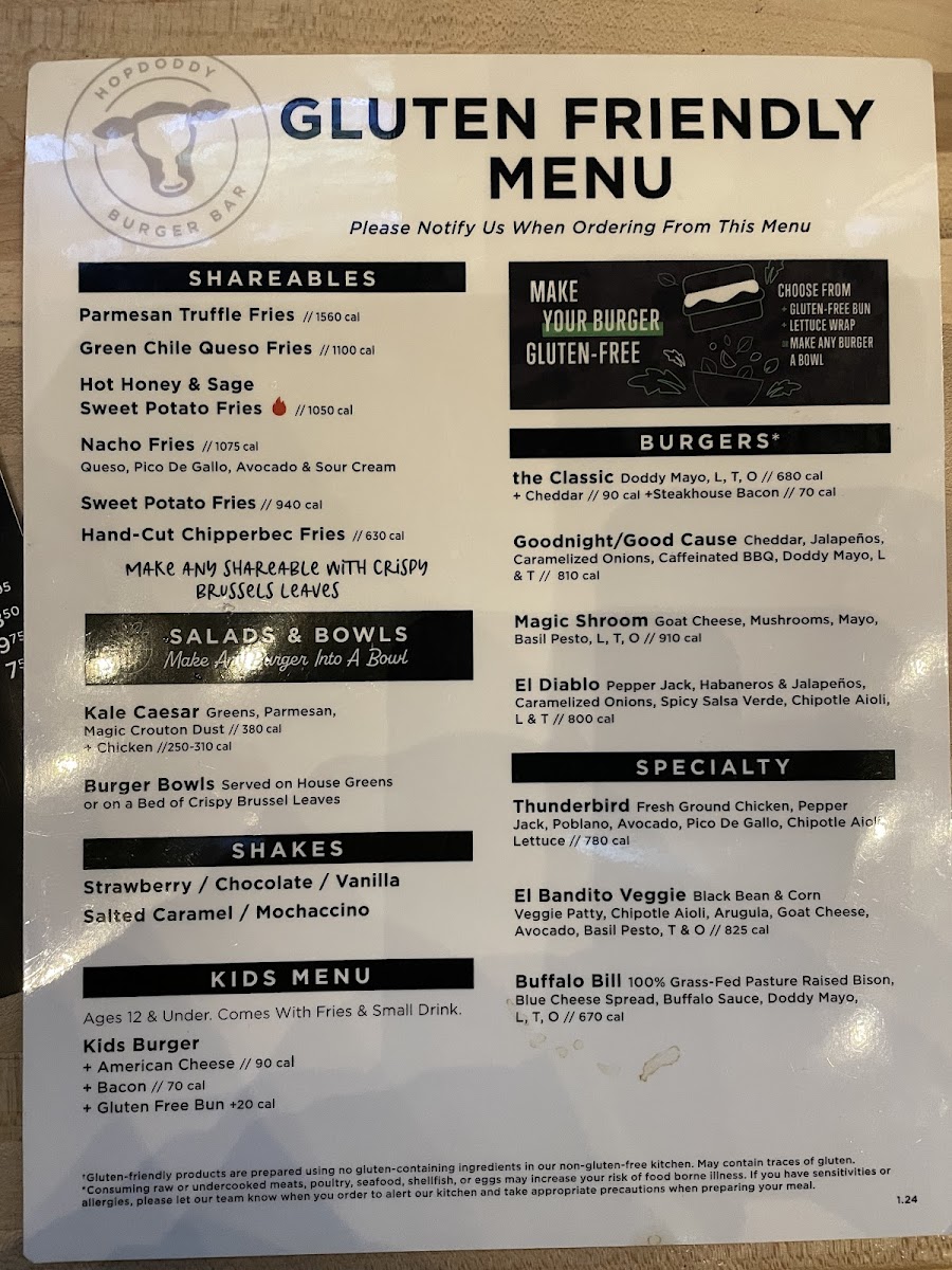 Gluten-Free at Hopdoddy Burger Bar