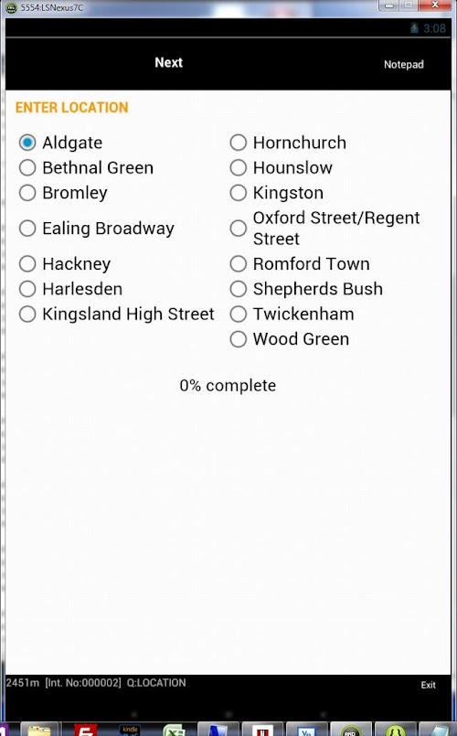Android application Accis 2938M screenshort