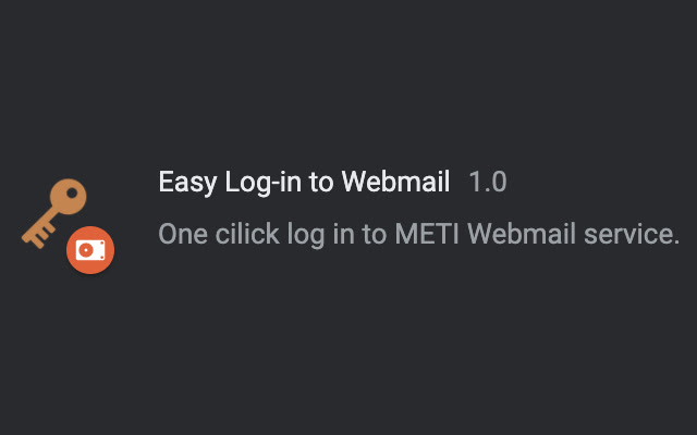 Easy Log-in to Webmail chrome extension