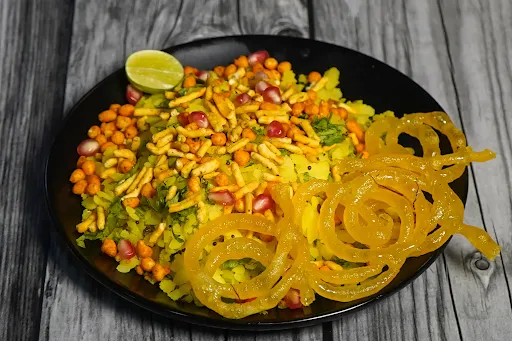 Poha With Jalebi Combo