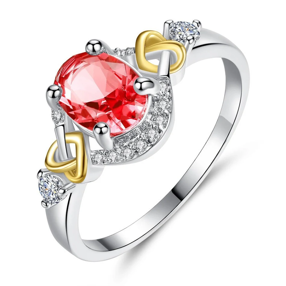 Anillo Simple de Circonita Color para Mujer Joyería de Moda Elegante Accesorios Perfectos para el Uso Diario y Ocasiones Especiales