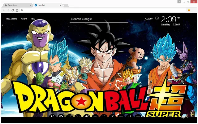 Dragon Ball Super Hd Wallpapers New Tab Theme Free Addons