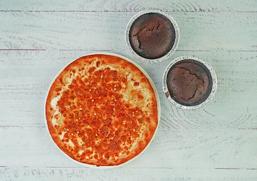 Cheese Margherita Pizza + 2 Choco Lava Cake Combo